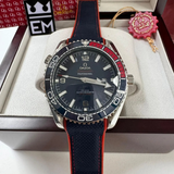Omega Seamaster Planet Ocean 'Co-Axial Master Chronometer' – Blue/Red | Textile Strap