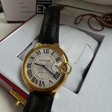 Cartier Ballon Bleu Gold Automatic – Black Leather Strap