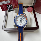 Omega Seamaster Planet Ocean 'Co-Axial Chronometer' – Blue/Orange | White Dial
