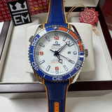 Omega Seamaster Planet Ocean 'Co-Axial Chronometer' – Blue/Orange | White Dial