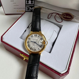 Cartier Ballon Bleu Gold Automatic – Black Leather Strap