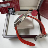 Omega Seamaster Planet Ocean 'Co-Axial Master Chronometer' – Blue/Red | Textile Strap