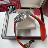 Omega Seamaster Planet Ocean 'Co-Axial Master Chronometer' – Blue/Red | Textile Strap