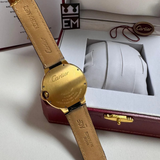 Cartier Ballon Bleu Gold Automatic – Black Leather Strap