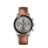 Omega Speedmaster Co-Axial Chronograph Gray/Orange – 42 mm Brown Leather Strap