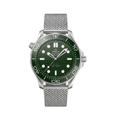Omega Seamaster 'Diver 300M' Green / Mesh Bracelet